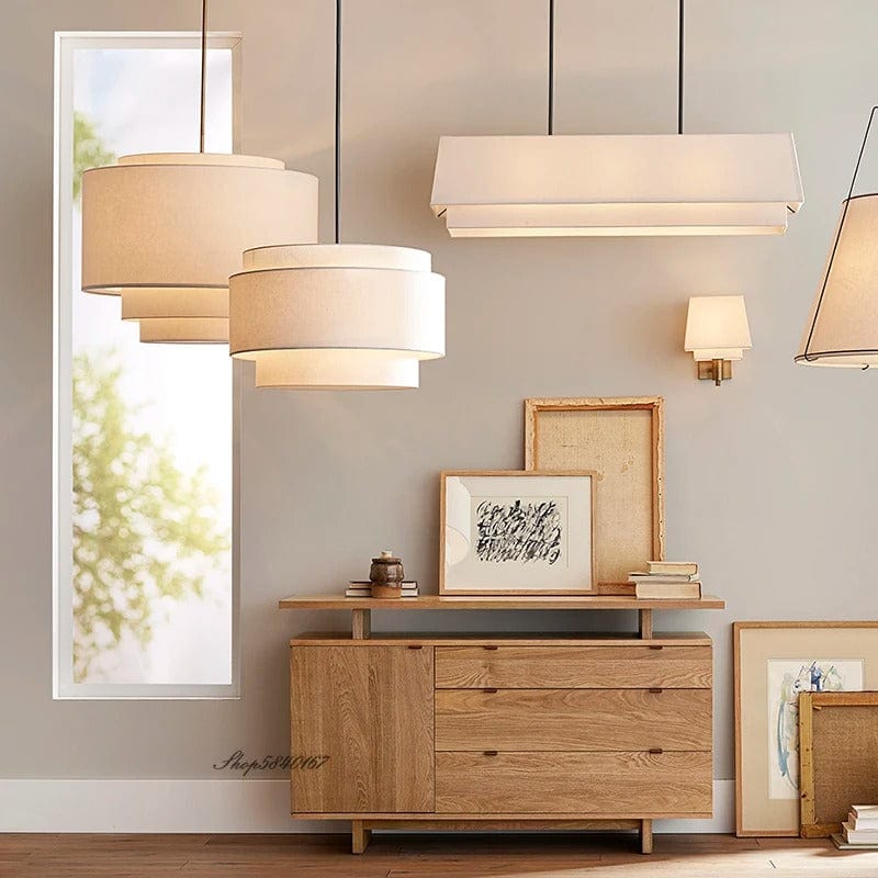 Essence Fabric Pendant Chandelier — lifestyle