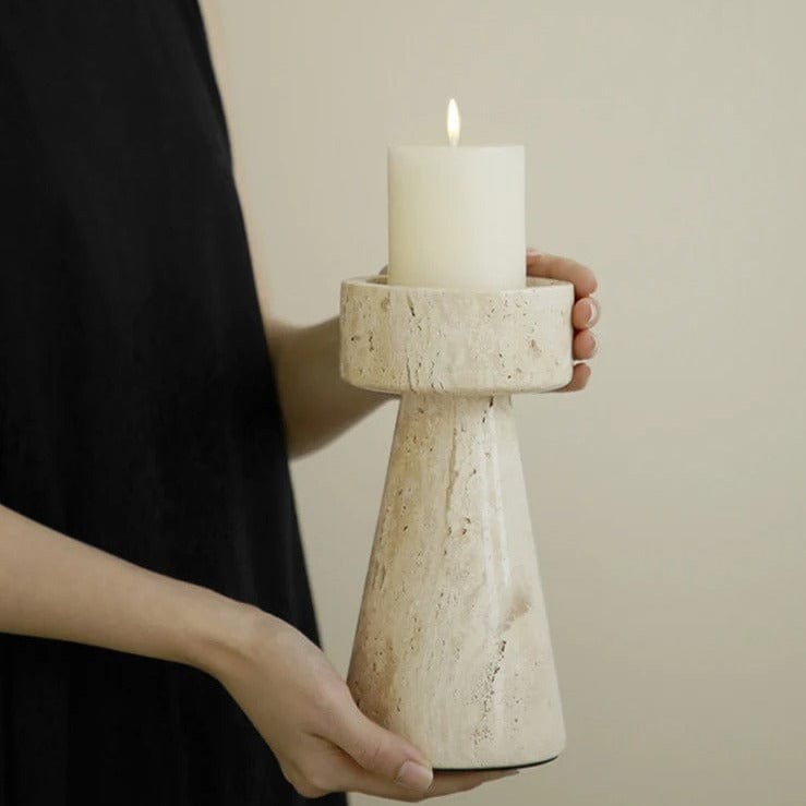 Stone Marble Candle Holder