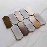 Ice Beige Gold Hexagon Mosaic Tile