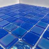 Blue Cubelets Swimming Pool Mosaic Tiles