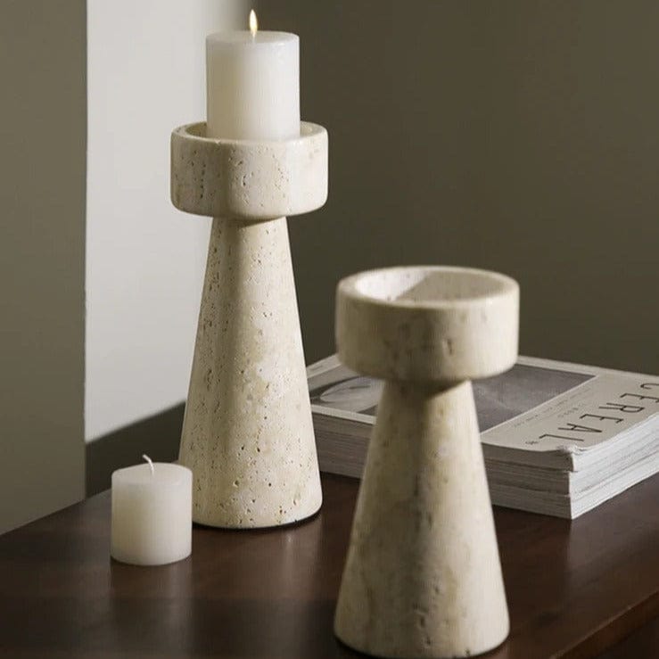 Stone Marble Candle Holder