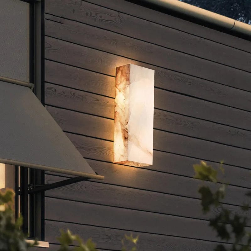 Marble Outdoor Wall Light — lifestyle