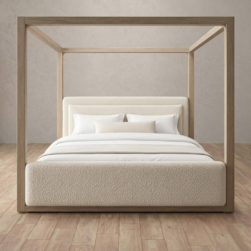 Lido Bed — Boucle Cream