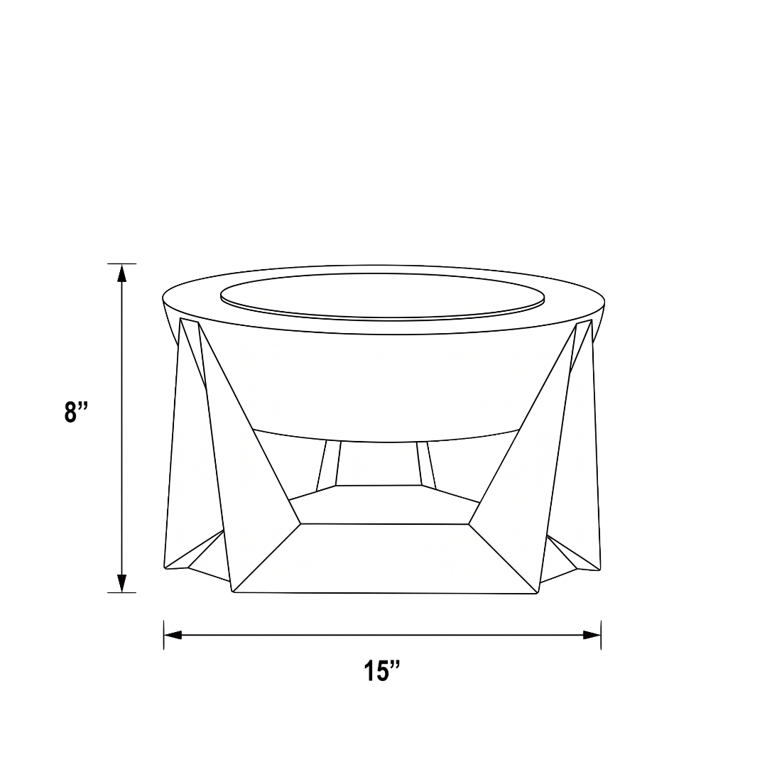 Technical drawing of the lamp — Large size