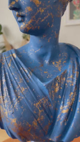 Artemis in Blue Golden Speck Sculpture