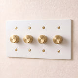 White with Brass::4 Gang
