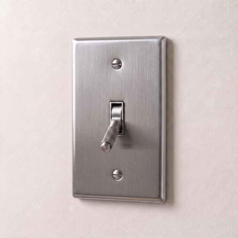 Brass 4-Way Toggle Switch — 1 Gang · Stainless Steel