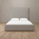 Linen Blend Pewter — Full Height Headboard
