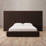Boucle Espresso — Full Height Headboard