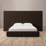 Boucle Espresso — Full Height Headboard