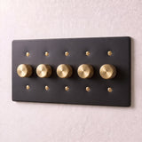 Night Black with Brass::5 Gang