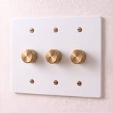 White with Brass::3 Gang