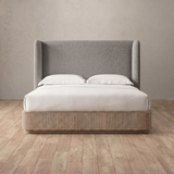 Boucle Pewter — Full Height Headboard
