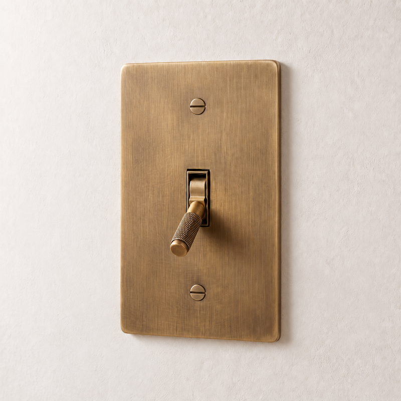 Brass Toggle Switch — 1 Gang · Brass