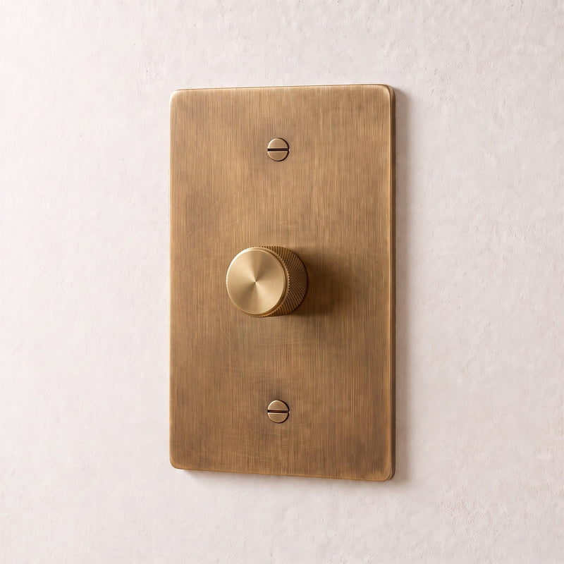 Brass 3-Way Rotary Dimmer Switch — 1 Gang · Brass