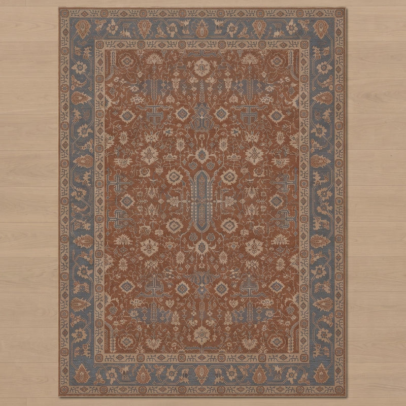 The Aurelle Rug — Rust/Blue