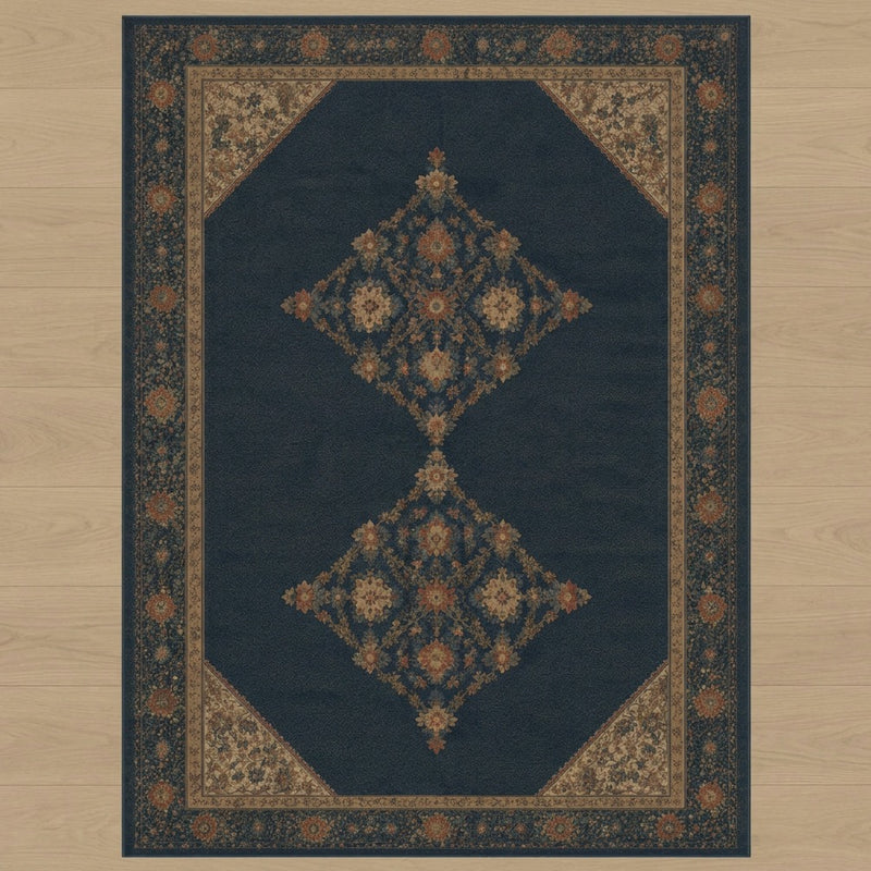 The Noa Rug — Rust/Navy