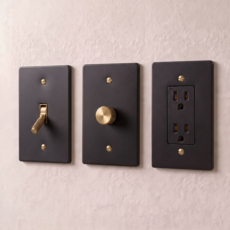 Brass Electrical Sample Kit — Night Black with Brass