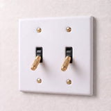 White with Brass::2 Gang