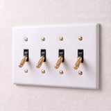 White with Brass::4 Gang