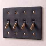 Night Black with Brass::4 Gang
