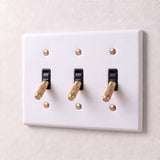 White with Brass::3 Gang