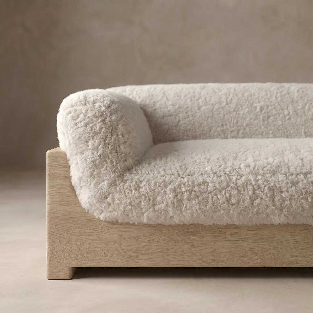 Cove Sofa Shearling 3-Seater (126") — lifestyle