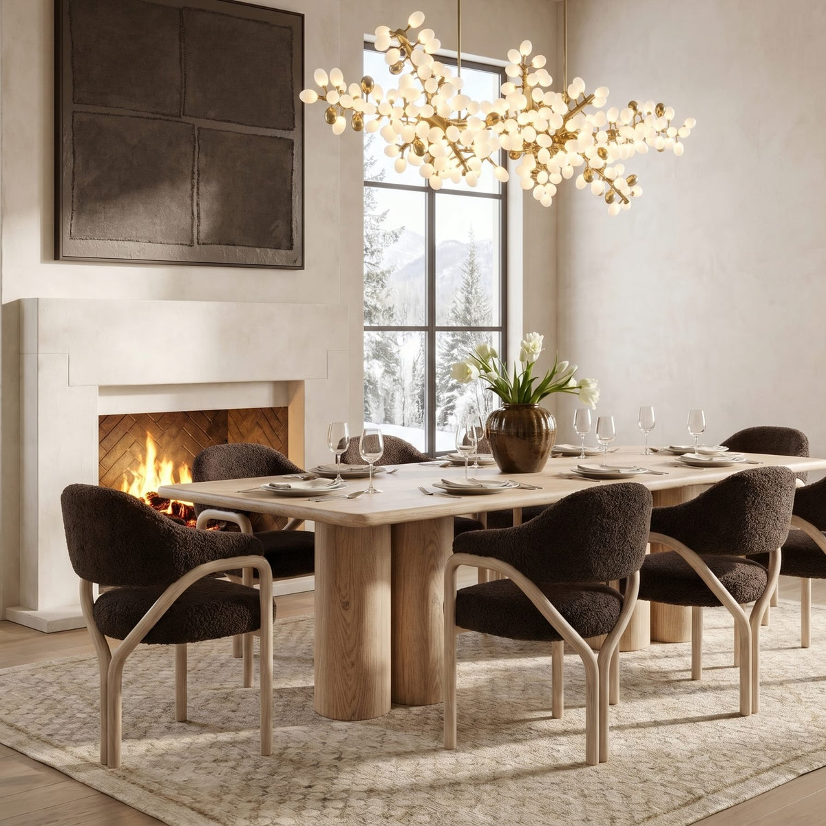 Alder Sheepskin Dining Chair — lifestyle
