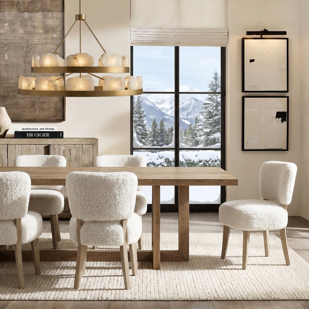 Aspen Sheepskin Cloud Dining Chair — lifestyle