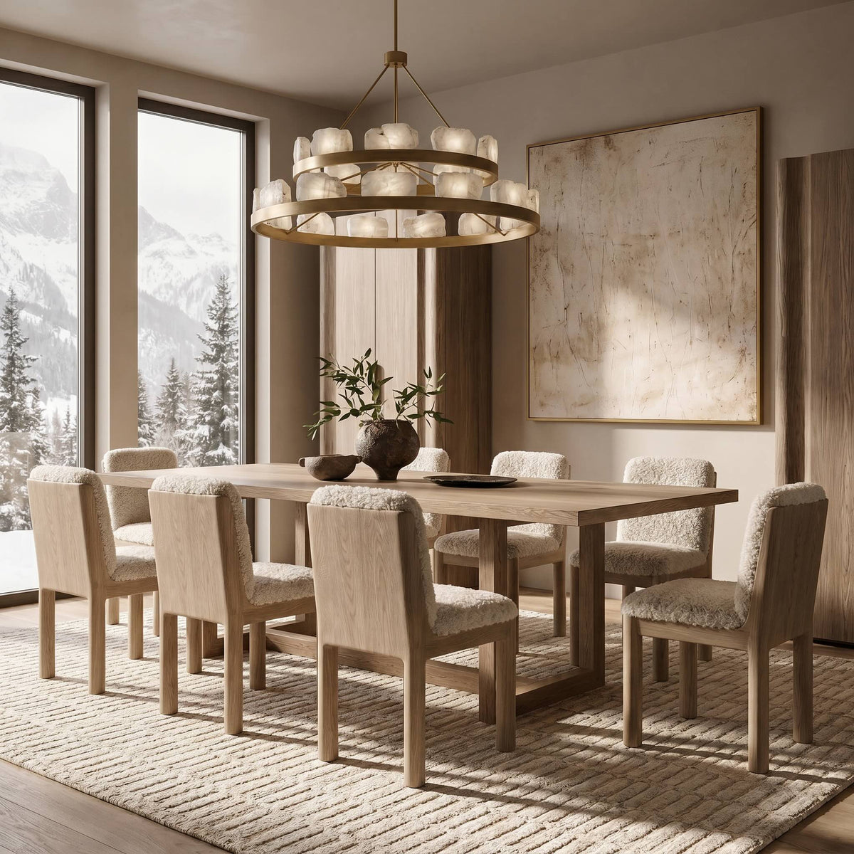 Cove Shearling Dining Chair — lifestyle