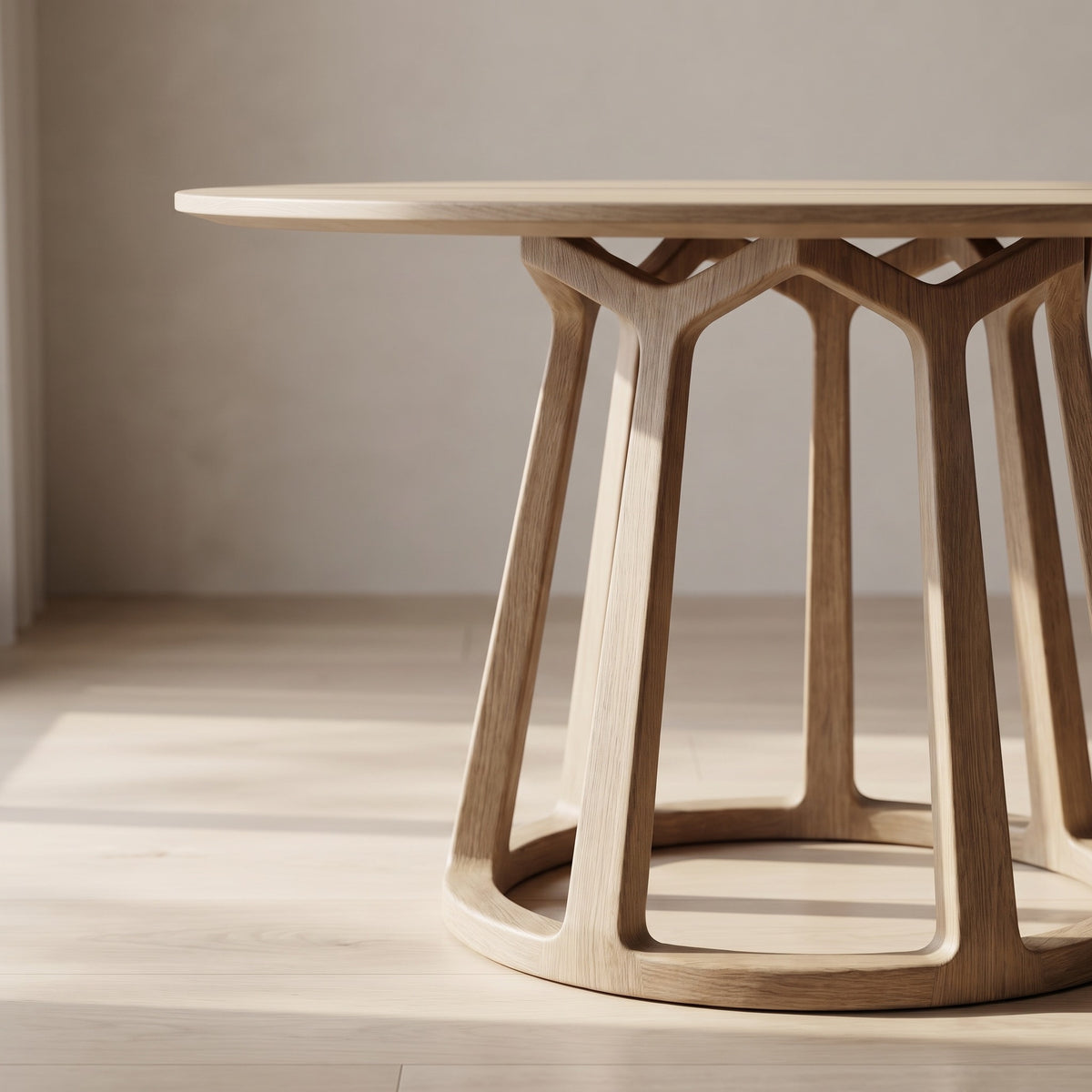 Round Modern Dining Table — lifestyle