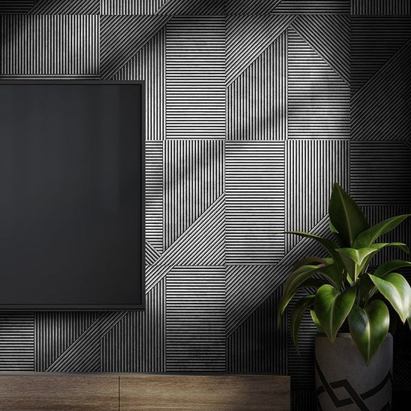 Parallelepiped Wood Mosaic Wall Panel – Articture