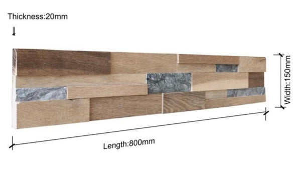 Rimowa 3D Wood Wall Panel - Oak/Marble (Set of 4 or 12)
