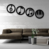 Music Orchestra Metal Wall Art (4 Pieces)