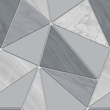 Triangle Geometric Styled Suede Wallpaper
