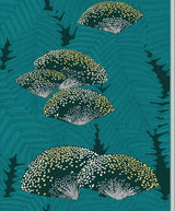 Leaf & Bush Styled Suede Wallpaper