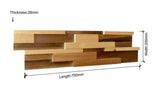 Ayumi 3D Wood Wall Panel - Oak/Birch (Set of 4 or 12)