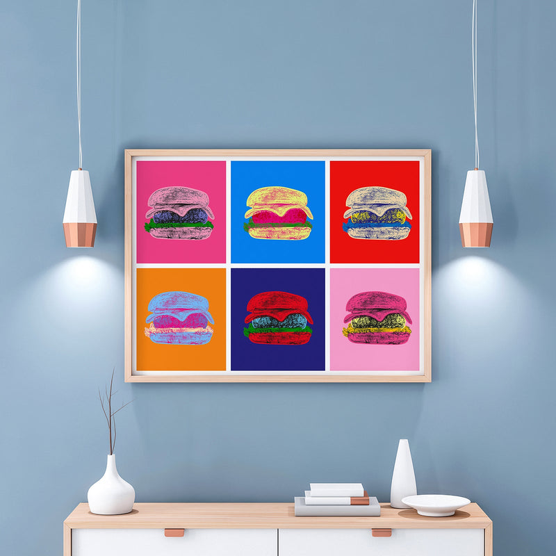 Hamburger Pop Art Illustration