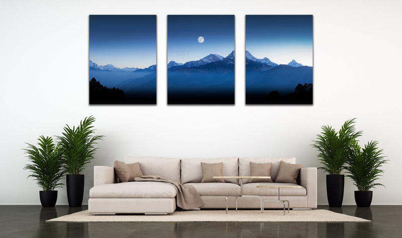 Panorama Mountain Nepal Stretched Canvas