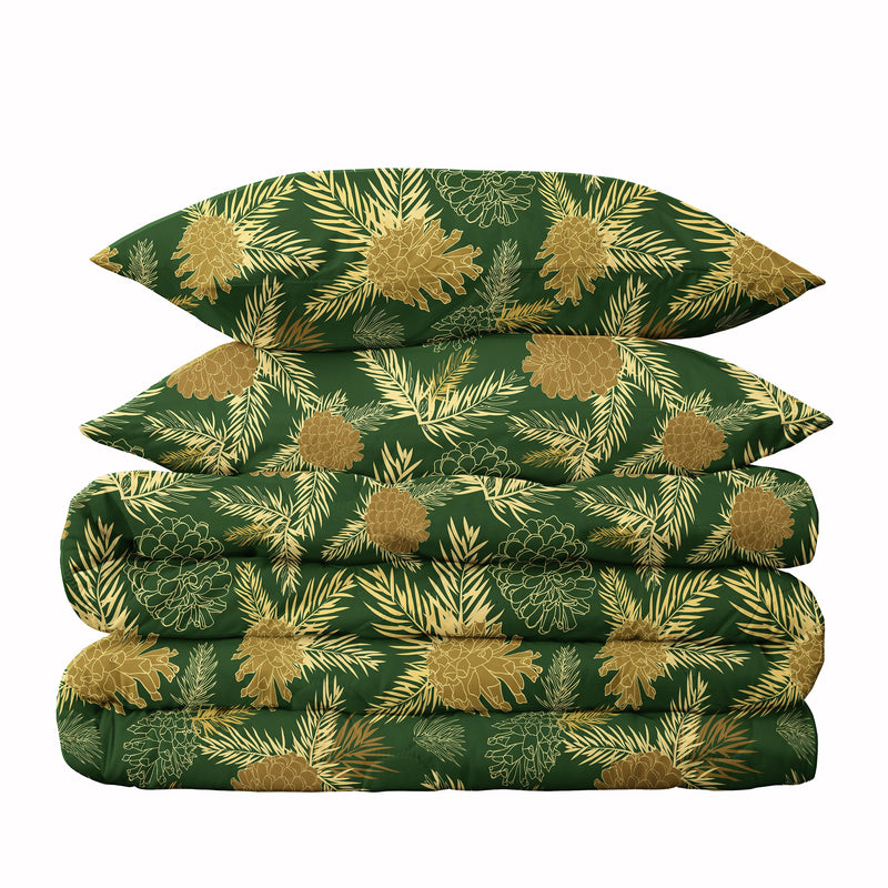 Pine Cone & Leaves Duvet Cover Set