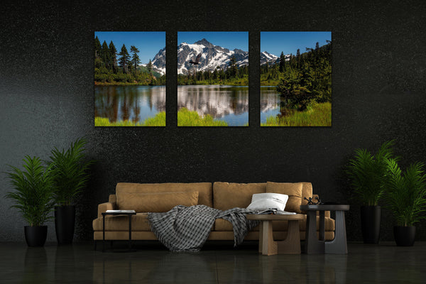 Mount Shuksan Lake Stretched Canvas