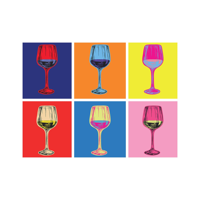 Wine Glass Pop Art Illustration