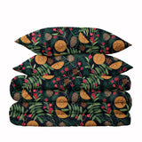 Pine Spruce Orange Berries Duvet Cover Set