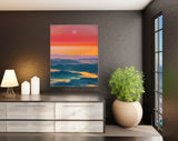 Aerial View of Mountains Stretched Canvas