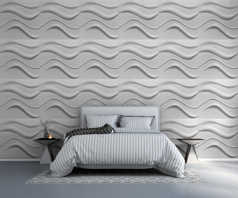 Waves Square PVC Wall Panel (Set of 12)