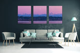 Purple View Mountain Stretched Canvas