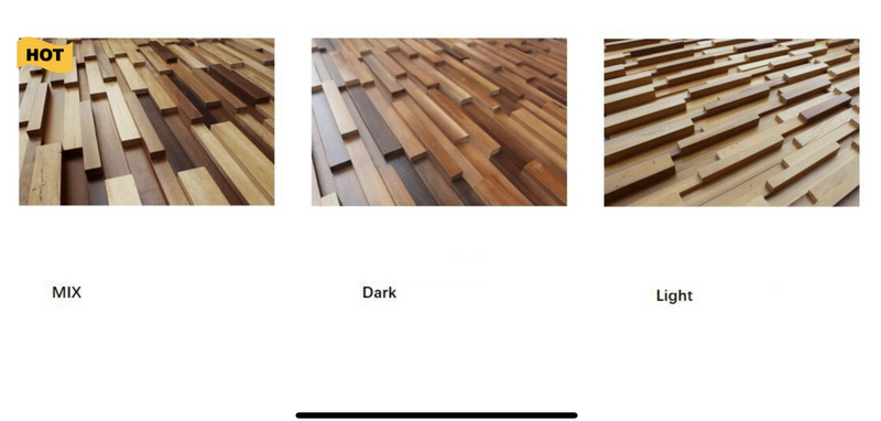 Mino 3D Wood Wall Panel - Brown Tones (Set of 4 or 12)