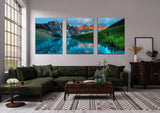 Lake and Mountain Stretched Canvas