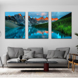 Lake and Mountain Stretched Canvas