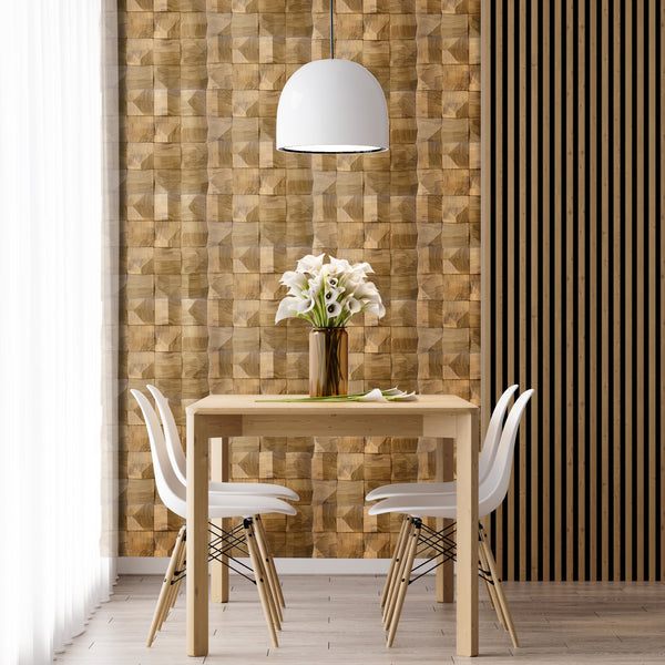 Avant-garde Wood Mosaic Wall Panel